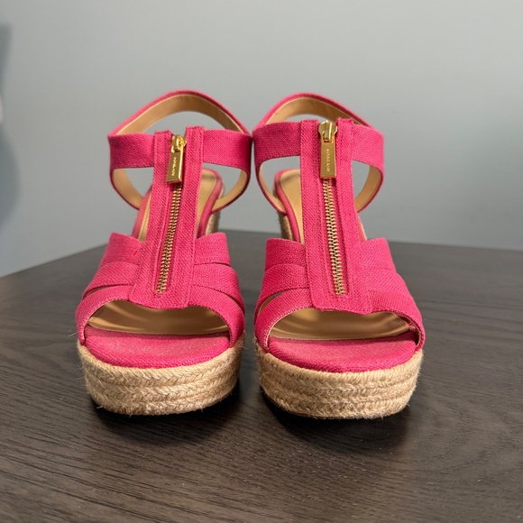 Michael Michael Kors Women’s Pink Espadrille Wedges Size 10 M - Picture 2 of 10